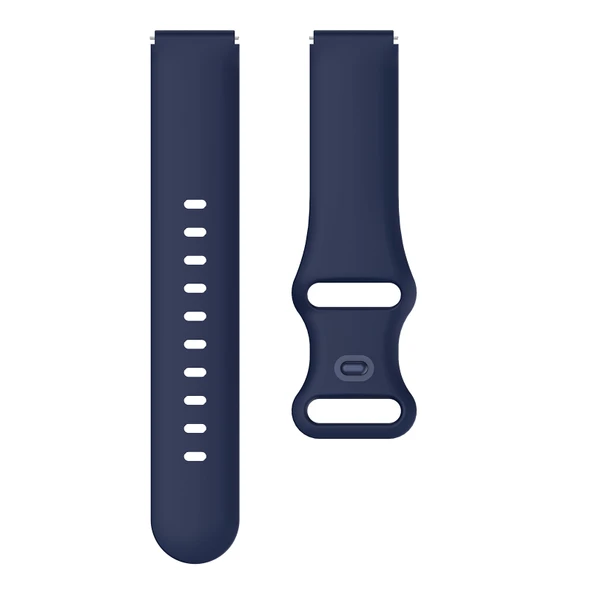 Xiaomi Mi Watch 18mm Kelebek Tokalı Silikon Saat Kayışı Gece Mavisi - 3