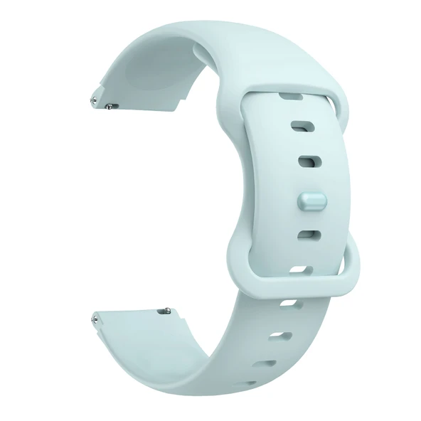 Xiaomi Mi Watch 18mm Kelebek Tokalı Silikon Saat Kayışı Açık Mavi - 2