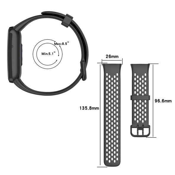 Xiaomi Mi Band 7 Pro Nefes Alabilir TPU Saat Kayışı Pembe - 5