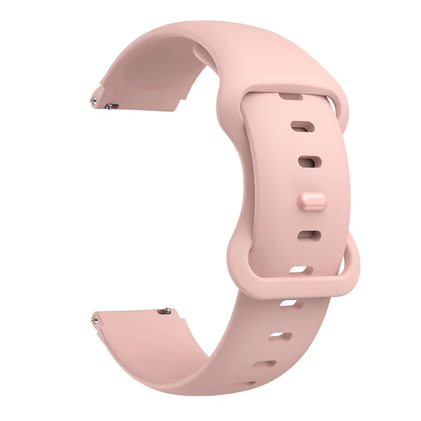 Xiaomi Mi Watch 18mm Kelebek Tokalı Pembe Silikon Saat Kayışı - 2