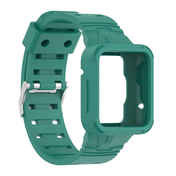 Xiaomi Poco Watch Silikon Entegre Saat Kayışı Çam Yeşili - 3