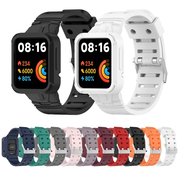 Xiaomi Poco Watch Siyah Silikon Entegre Saat Kayışı - 6