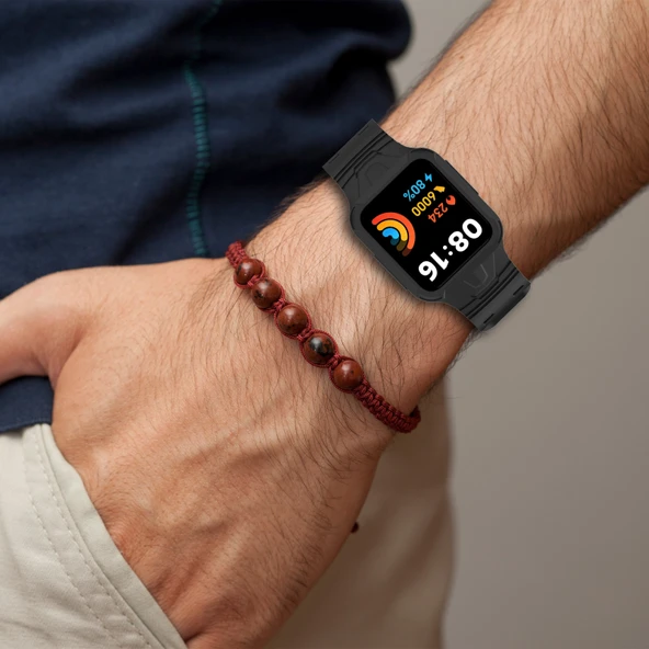 Xiaomi Poco Watch Silikon Entegre Saat Kayışı Çam Yeşili - 7