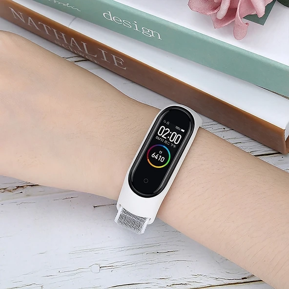 Xiaomi Mi Band 7 Naylon Örgü Saat Kayışı Gökkuşağı Renkler - 8