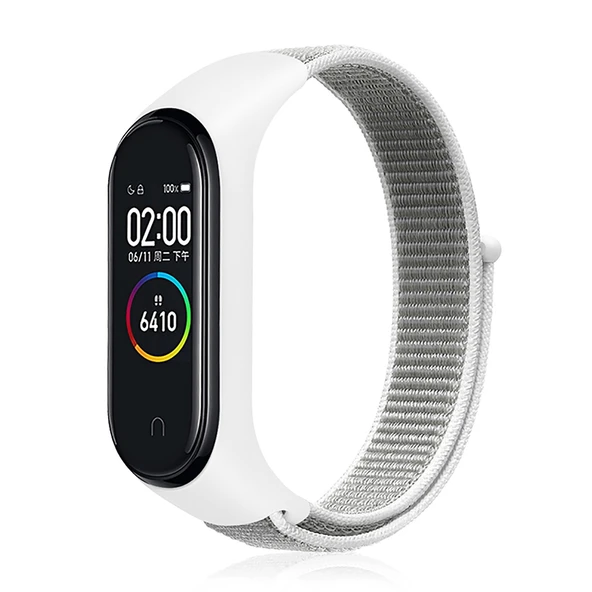 Xiaomi Mi Band 7 Naylon Örgü Saat Kayışı Deniz Kabuğu Rengi