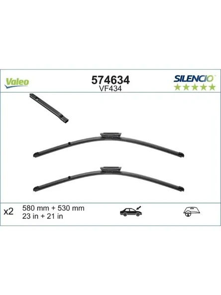 SILECEK SUPURGESI 580 / 530mm (MUZ TIP) KANGOO 01 / 08