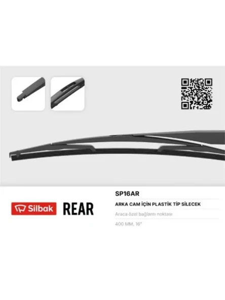 SILECEK SUPURGESI 400mm (PLASTIK TIP) ARKA SANDERO MICRA ASTRA G COMBO CORSA C P306 CLIO 98KANGOO