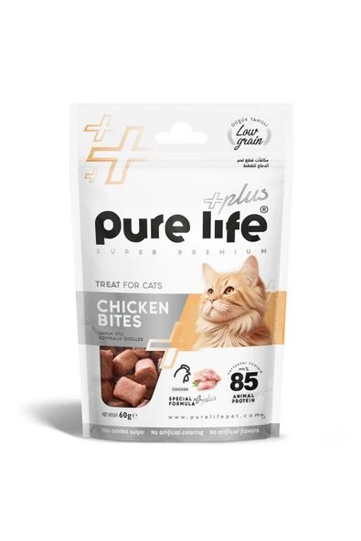 PureLife Plus Tavuk Etli, Lokmalık Kedi Ödül Maması 60gr