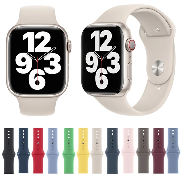 Apple Watch Silikon Kordon 38mm 40mm 41mm 42mm Derin Mavi - 4