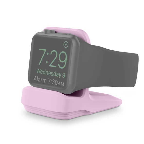 Apple Watch Silikon Şarj Tutucu Mor