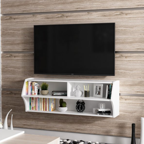 BMdekor TV Sehpası Sümbül Beyaz 124 cm