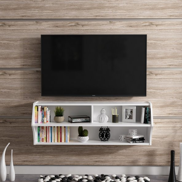 BMdekor TV Sehpası Sümbül Beyaz 124 cm - 2