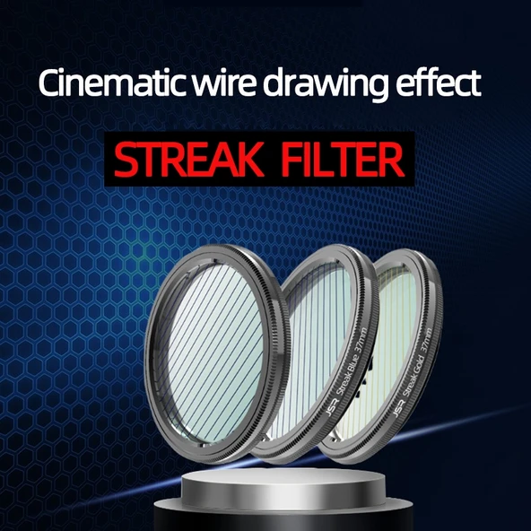JSR Starlight Kamera Lens Filtresi 37mm Mavi Işık Çizgisi - 4