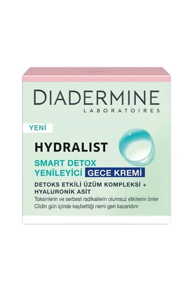 DİADERMİNE HYDRALIST SMART DETOX YENİLEYİCİ GECE KREMİ 50 ML