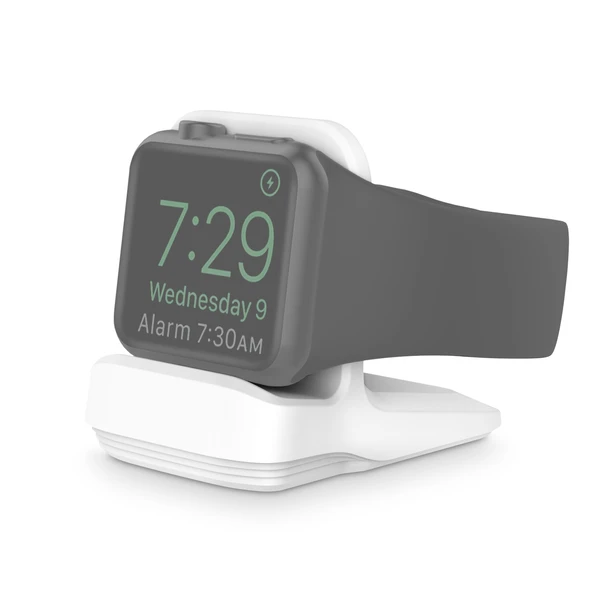 Apple Watch Silikon Şarj Tutucu Beyaz