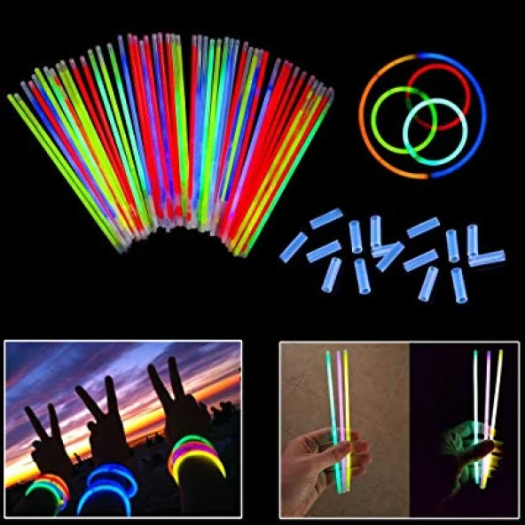 Fosforlu Çubuk Glow Stick 50 Adet