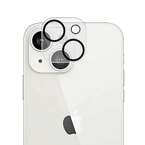 Gpack Apple iPhone 13 Kamera Lens Koruyucu Cam Full Şeffaf