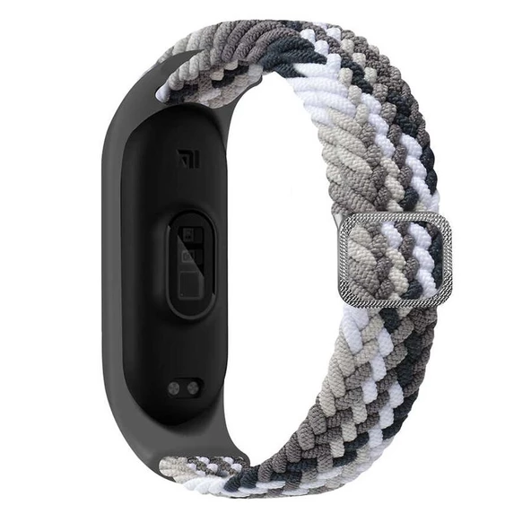 Gpack Xiaomi Mi Band 4 Kordon CırtCırt Kumaş Ayarlanabilir Örgü Tasarım KRD 49 - 9