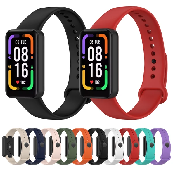 Xiaomi Redmi Band Pro Kırmızı Silikon Saat Kayışı - 8