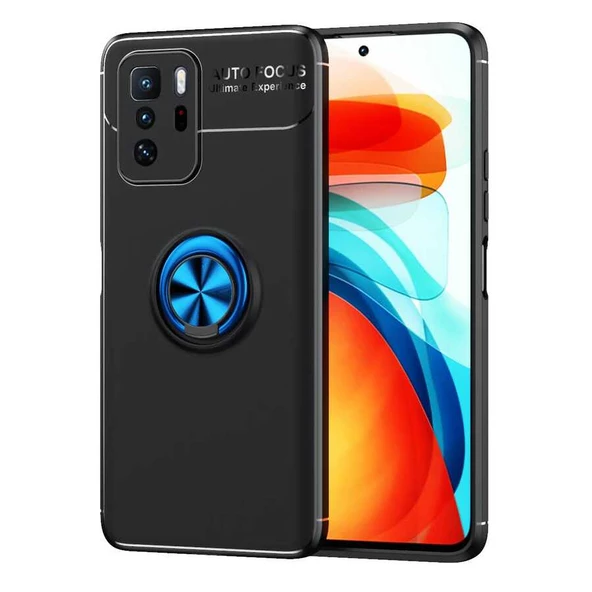 Gpack Xiaomi Poco X3 GT Kılıf Ravel Silikon Yüzüklü Mıknatıslı Koruma  Nano Glass