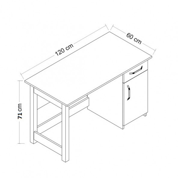 BMdekor Çalışma Masası Nest Beyaz - 3