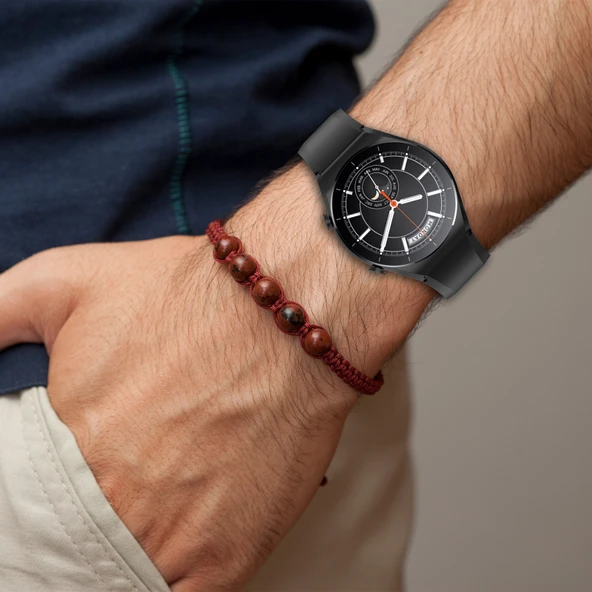 Xiaomi Watch S1 22mm Beyaz Parlak Silikon Saat Kordonu - 7