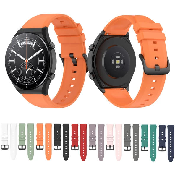 Xiaomi Watch S1 22mm Beyaz Parlak Silikon Saat Kordonu - 8