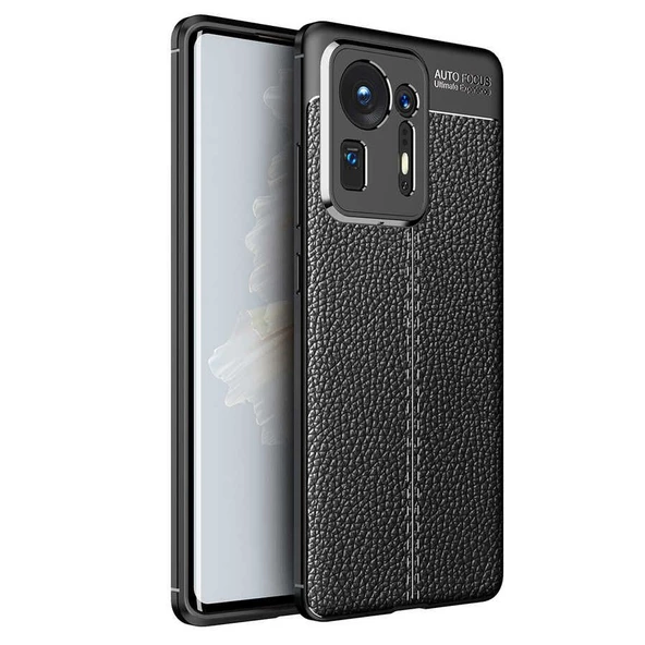 Gpack Xiaomi Mi Mix 4 Kılıf Niss Silikon Deri Görünümlü  Full Ekran Koruyucu - 5