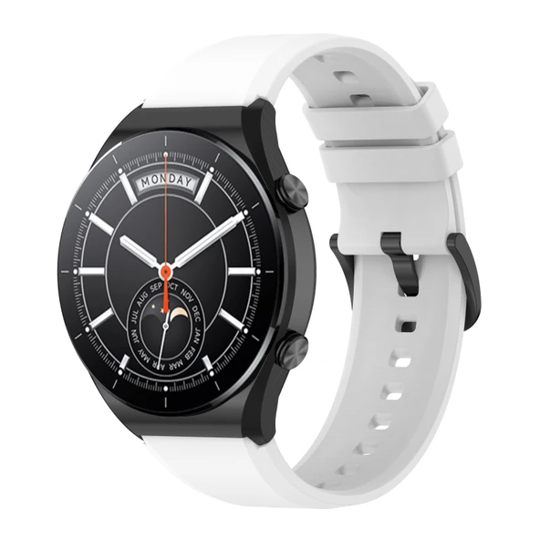Xiaomi Watch S1 22mm Beyaz Parlak Silikon Saat Kordonu - 4