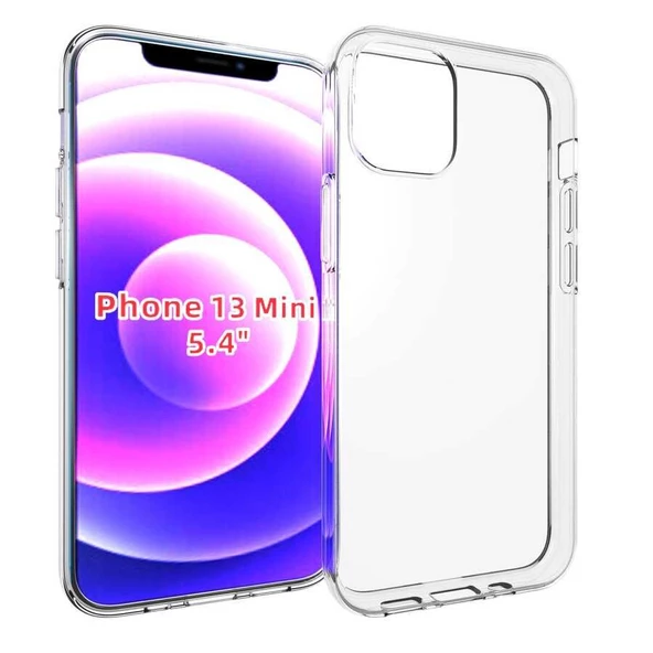 Gpack Apple iPhone 13 Mini Kılıf Süper Silikon   Nano Glass