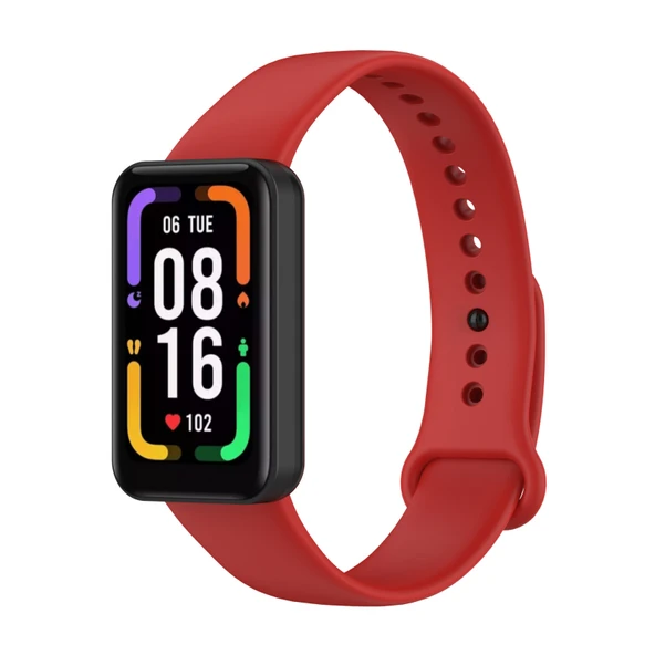 Xiaomi Redmi Band Pro Kırmızı Silikon Saat Kayışı - 3