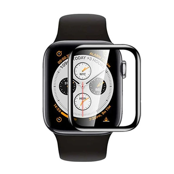 Gpack Apple Watch 7 45mm Full Yapışan ppma Ekran Koruyucu Siyah