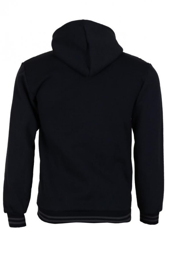 Erkek Kapşonlu Polar Hırka Slim Fit Dar Kesim RAR00814 - 5