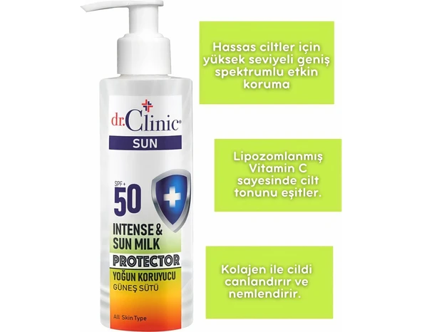 DR. CLİNİC YOĞUN KORUYUCU SPF 50+ GÜNEŞ SÜTÜ 150ML - 4