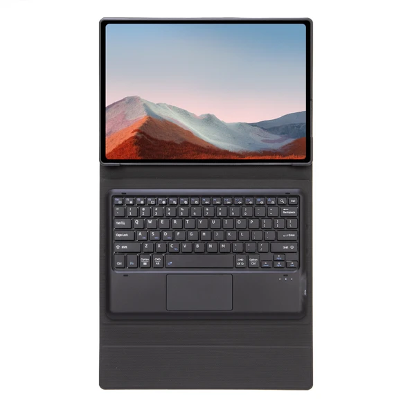 SF109-A Model Microsoft Surface Pro 4 5 6 7 Uyumlu Bluetooth Klavyeli Deri Kılıf Siyah - 3