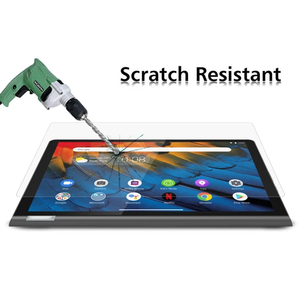 Lenovo Yoga Smart Tab Uyumlu 2li 9H Sertlikte Patlamaya Dayanıklı Temperli Tablet Cam Koruyucu - 4