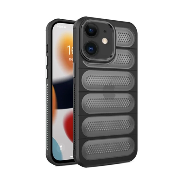 İPhone 11 Uyumlu Siyah Renk Hava Akışlı Maxi Kılıf