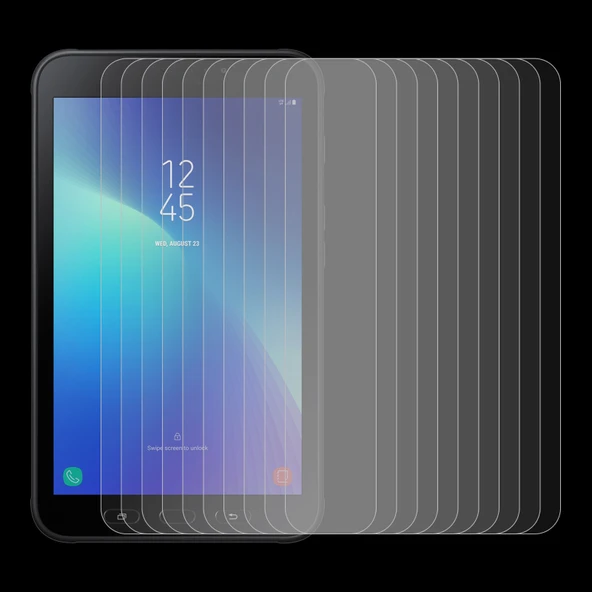 Samsung Galaxy Tab Active 2 Uyumlu 25 Adet 9H Sertlikte 2.5D Patlamaya Dayanıklı Temperli Tablet Cam Koruyucu - 6