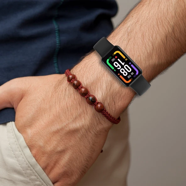 Xiaomi Redmi Smart Band Pro Silikon Saat Kayışı Açık Pembe - 7