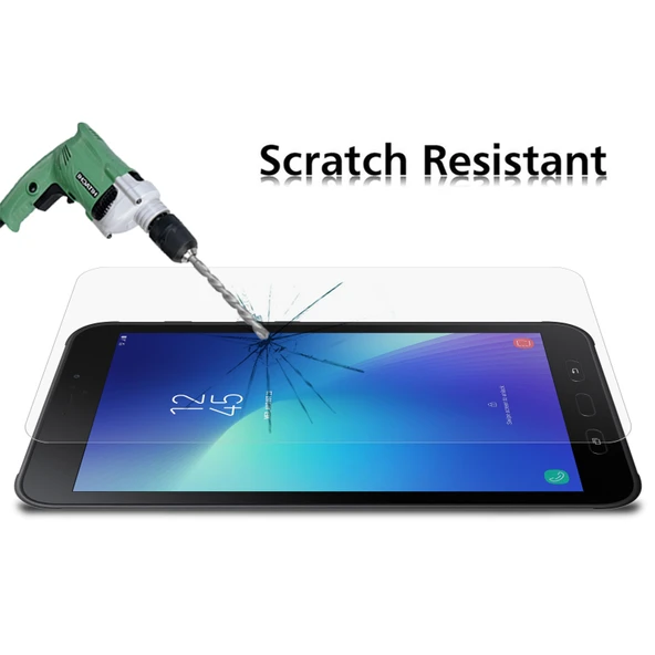 Samsung Galaxy Tab Active 2 Uyumlu 25 Adet 9H Sertlikte 2.5D Patlamaya Dayanıklı Temperli Tablet Cam Koruyucu - 4