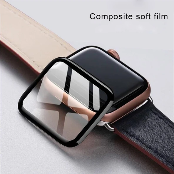 Apple Watch Serisi 3 2 1 Uyumlu 42mm Kavisli 3D Kompozit Yumuşak Film Ekran Koruyucu - 3