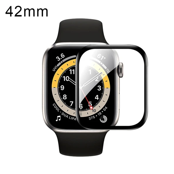 Apple Watch Serisi 3 2 1 Uyumlu 42mm Kavisli 3D Kompozit Yumuşak Film Ekran Koruyucu