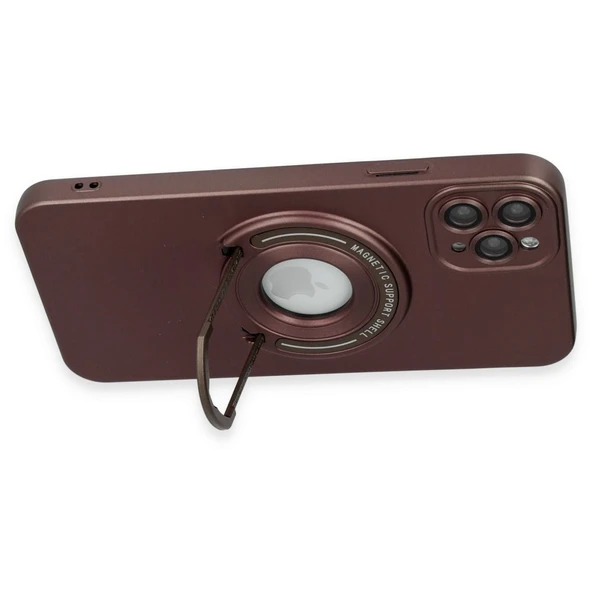 İPhone 12 Pro Max Uyumlu Standlı Magneticsafe Luta Kılıf - 3