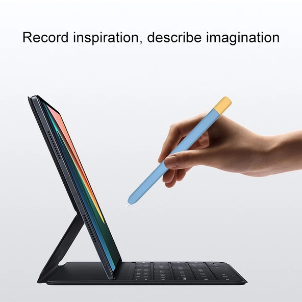 Xiaomi Uyumlu Stylus Kalem Koruyucu Kılıf Sarı Yeşil Kontrast Renk - 7
