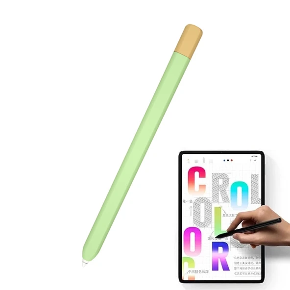Xiaomi Uyumlu Stylus Kalem Koruyucu Kılıf Sarı Yeşil Kontrast Renk