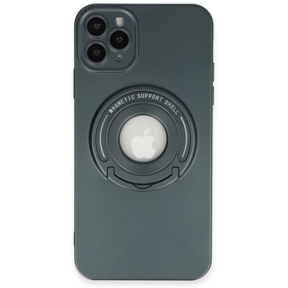 İPhone 12 Pro Uyumlu Standlı Magneticsafe Yeşil Luta Kılıf