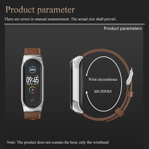 Xiaomi Mi Band 6 5 4 3 Uyumlu Mijobs CS Mikrofiber Deri Saat Kayışı Siyah Gri - 7
