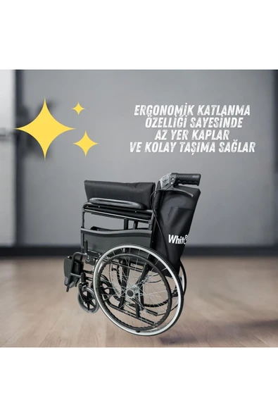 APLUSSAĞLIK Standart Frenli Tekerlekli Sandalye Yüksek Kalite Standart Tekerlekli Sandalye - 2