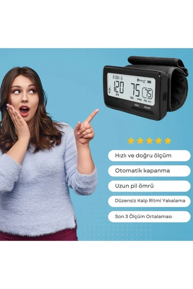 APS Tam Otomatik Tansiyon Aleti Hem Koldan Ölçer Hem Bilekten Ölçer Tansiyon Aleti Bluetooth Kalitesi - 2