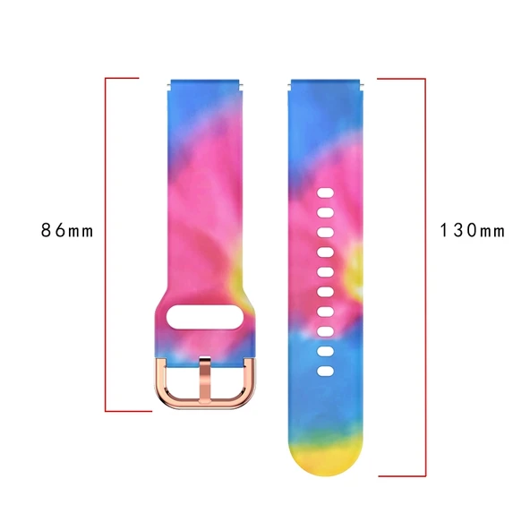 Xiaomi Haylou LS01 Silikon Saat Kordonu Siyah Gri Çiçek Desenli - 4
